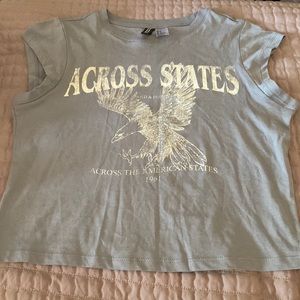Small Sleeveless ‘Across States’ H&M Shirt